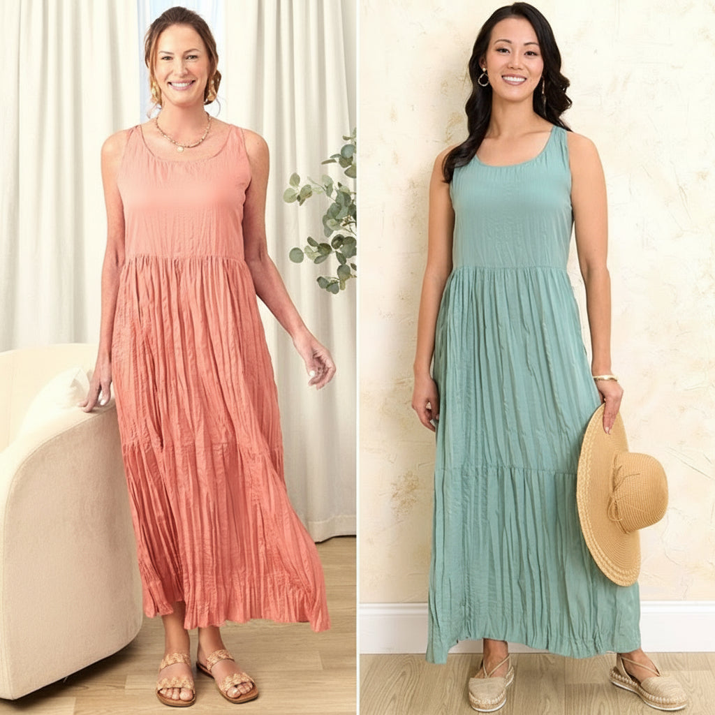 Women's Tiered A-Line Maxi Dress