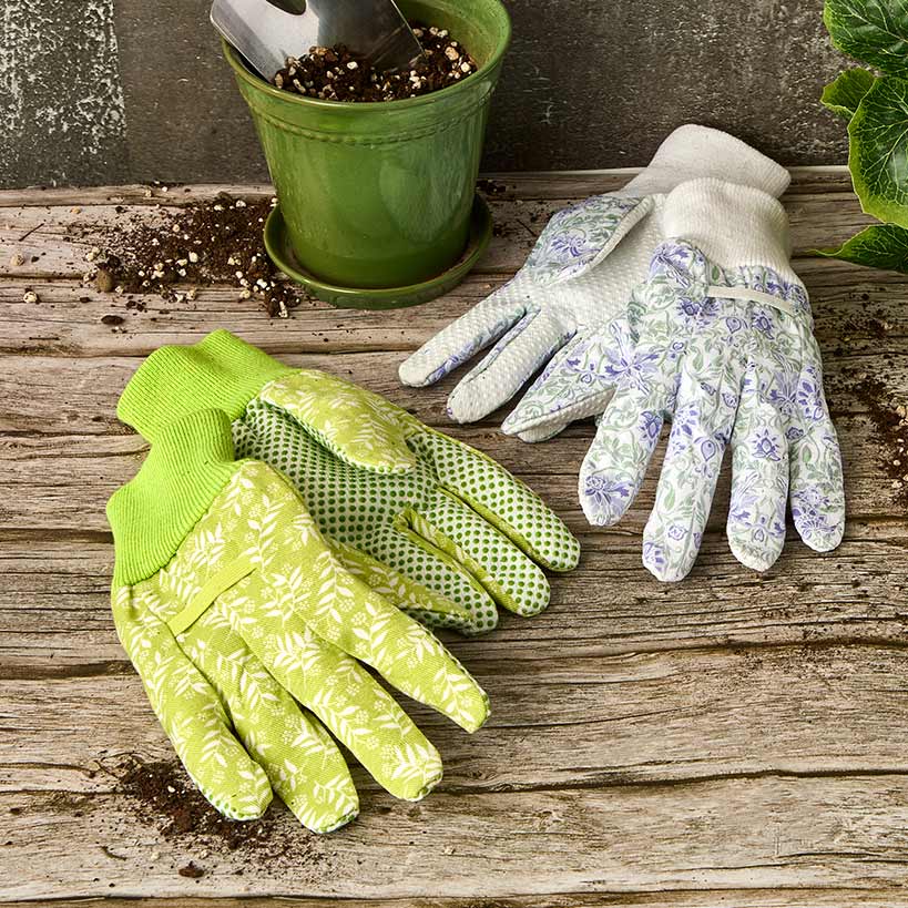 gardening safety gloves Lakeside Flower Print Gardening Gloves
