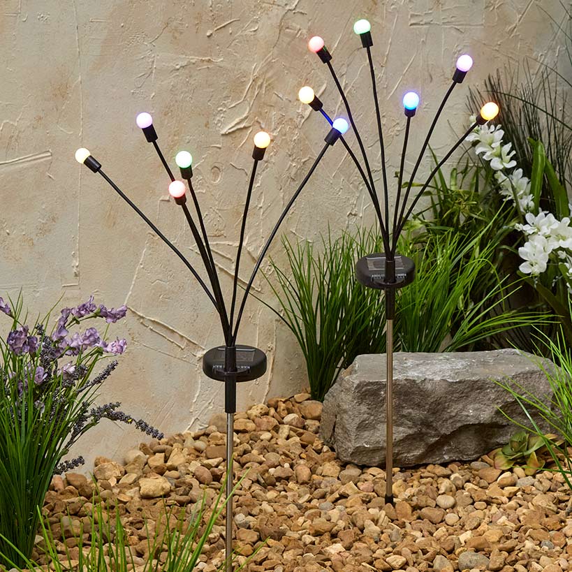 Solar Swaying Firefly Lights - Set of 2