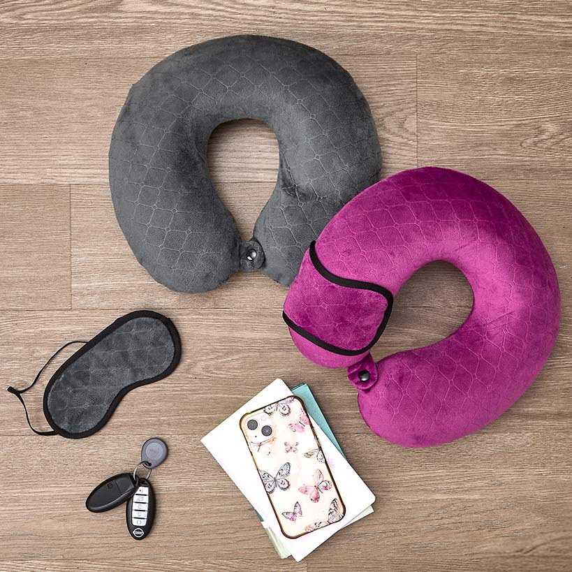 Travel Pillow with Eye Mask