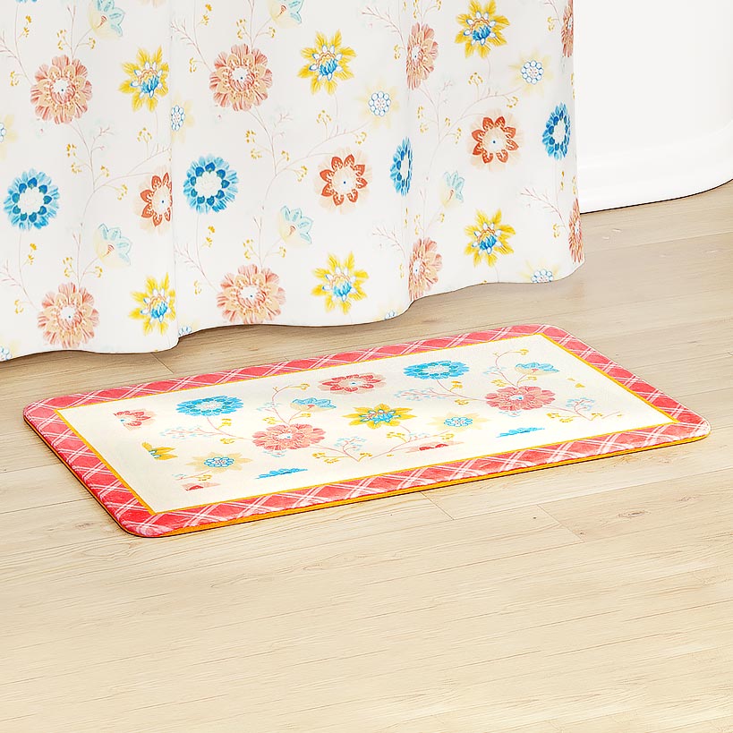 Shana Spring Floral Memory Foam Bath Rug