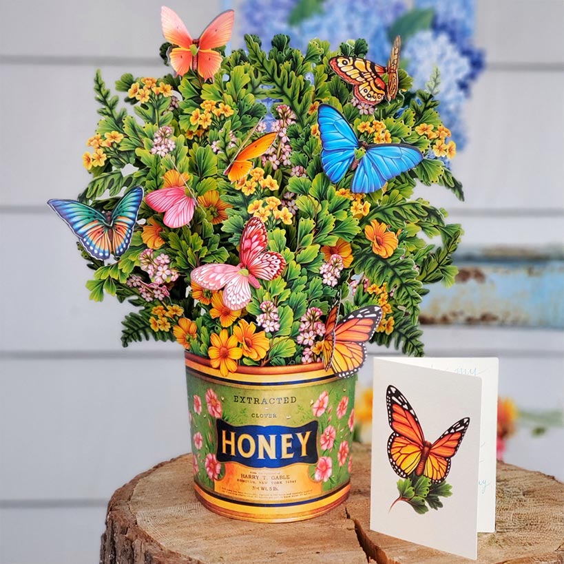 Butterflies & Buttercups Pop-Up Flower Bouquet Card