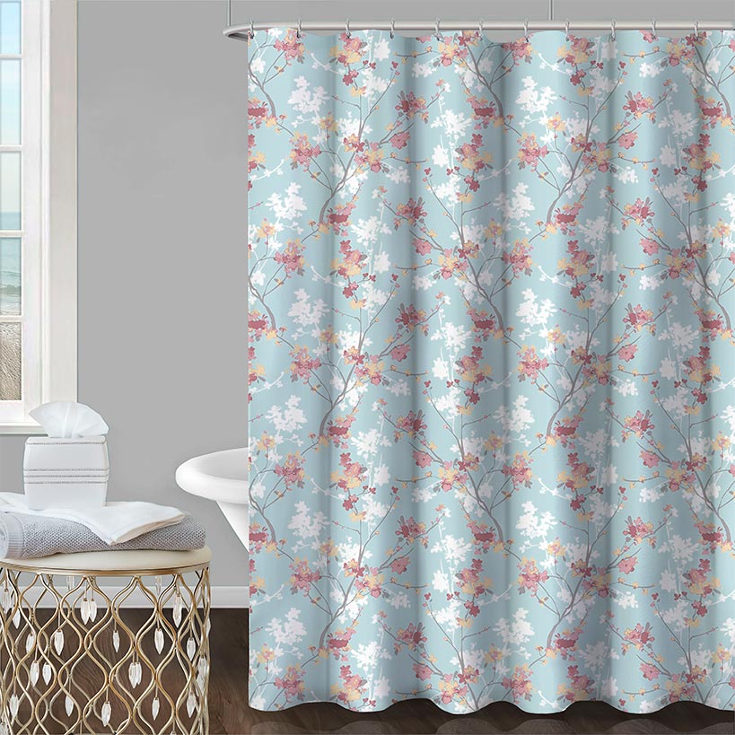 Silene Shower Curtain with Hooks