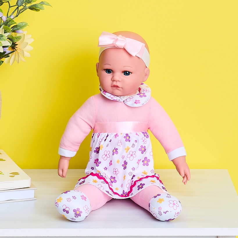 Charming 14" Baby Doll with Poseable Limbs - Perfect for Play and Cuddles