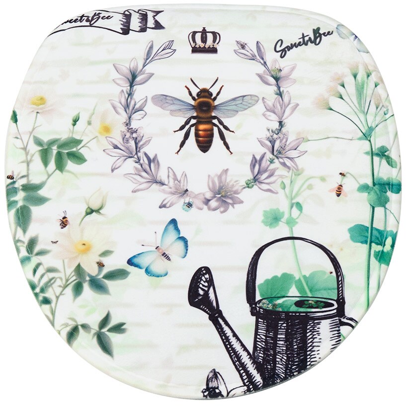 Honey Bee Memory Foam Bath Rugs and Shower Curtain 16-Pc. Set