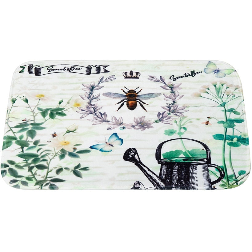 Honey Bee Memory Foam Bath Rugs and Shower Curtain 16-Pc. Set