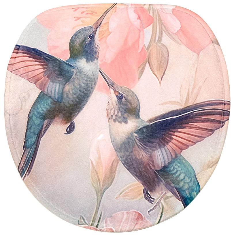 Hummingbird Memory Foam Bath Rugs and Shower Curtain 16-Pc. Set
