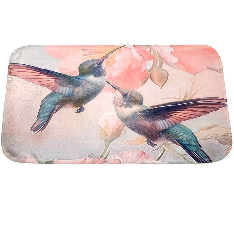 Hummingbird Memory Foam Bath Rugs and Shower Curtain 16-Pc. Set
