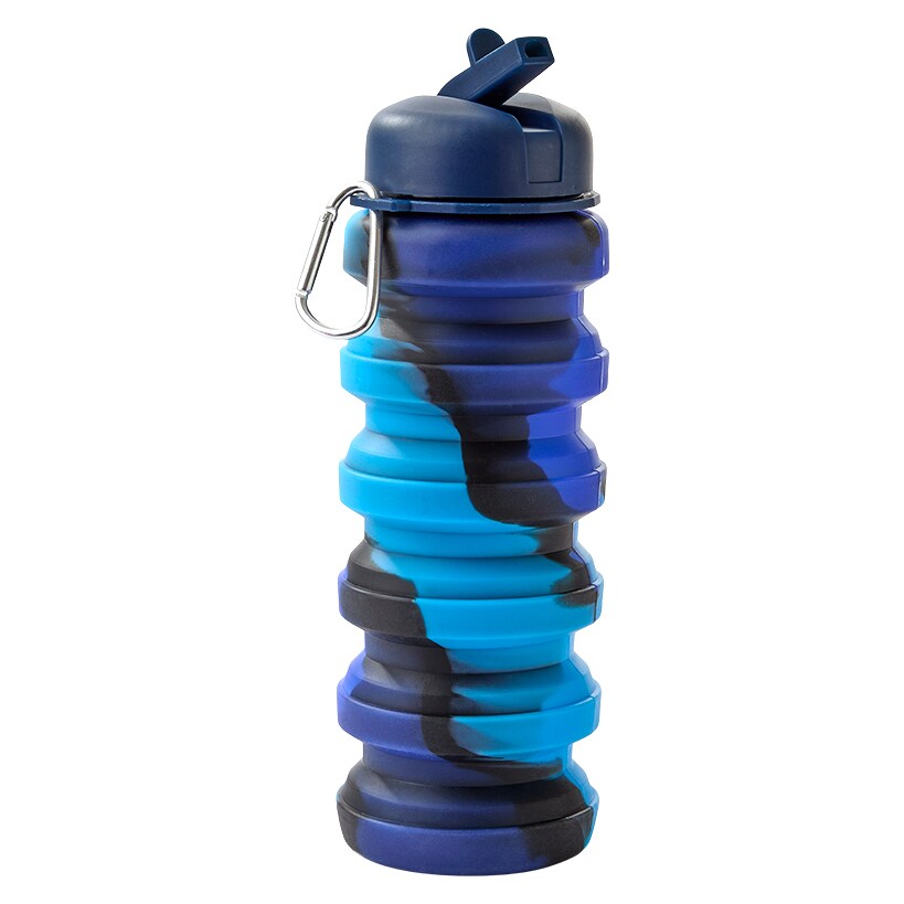Collapsible Silicone Water Bottle - 17oz. - Outdoor, Hydration, Travel