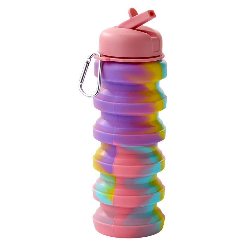 Collapsible Silicone Water Bottle - 17oz. - Outdoor, Hydration, Travel