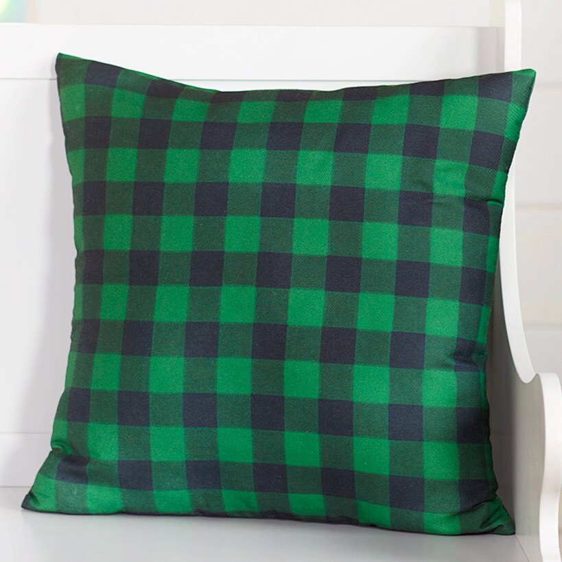 18" Tonal Plaid Accent Pillows