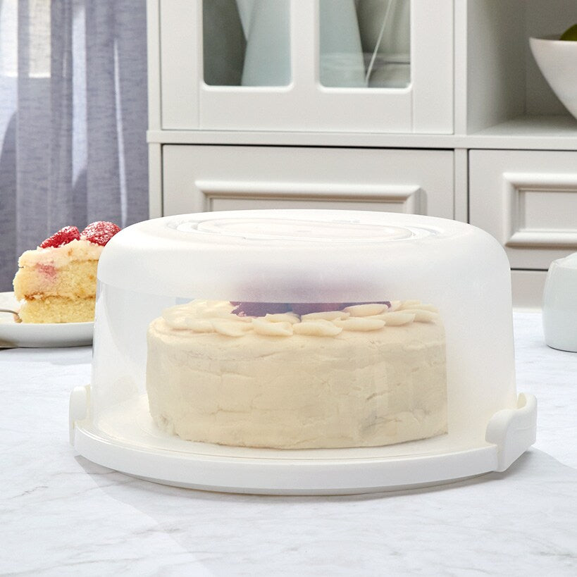 Round Cake or Cupcake Carrier with Travel Lid