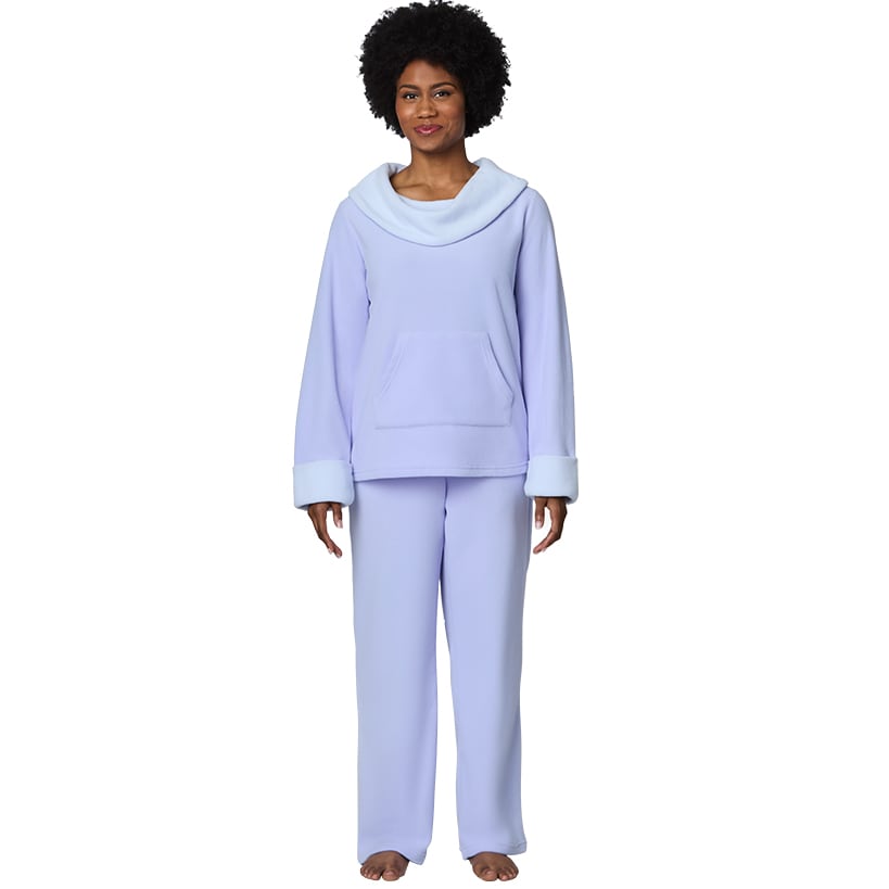 Fleece Pajama Lounge Set 2 Pieces Blue, Pink, or Lilac