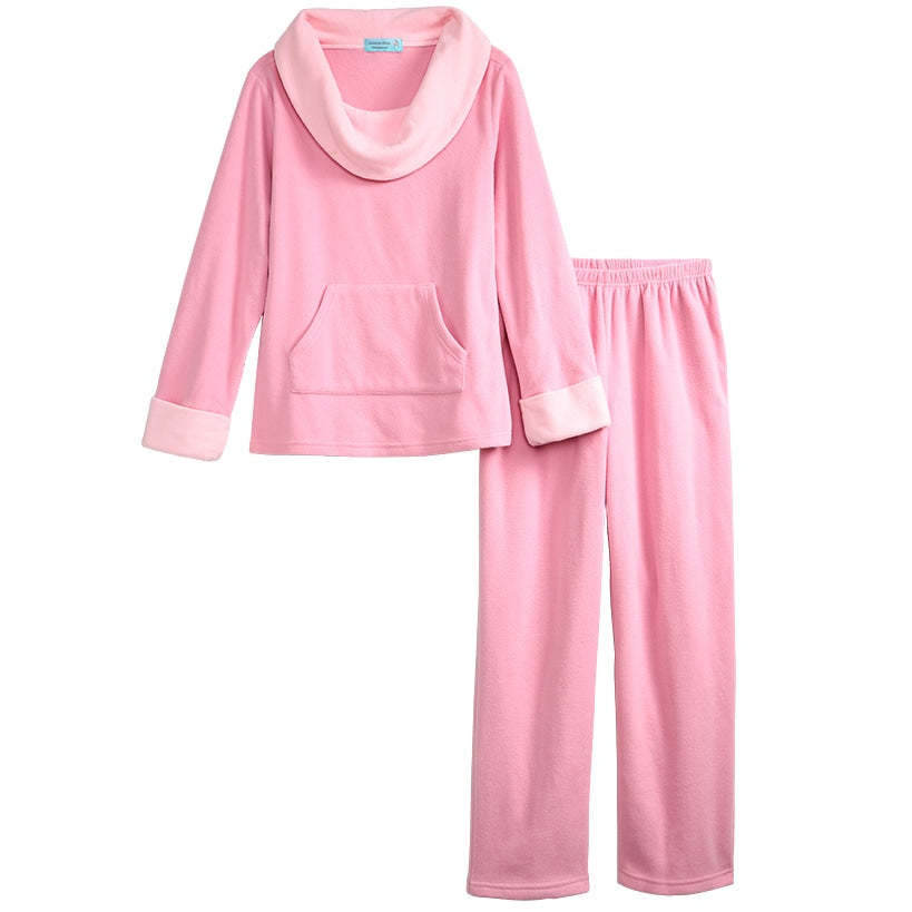 Fleece Pajama Lounge Set 2 Pieces Blue, Pink, or Lilac