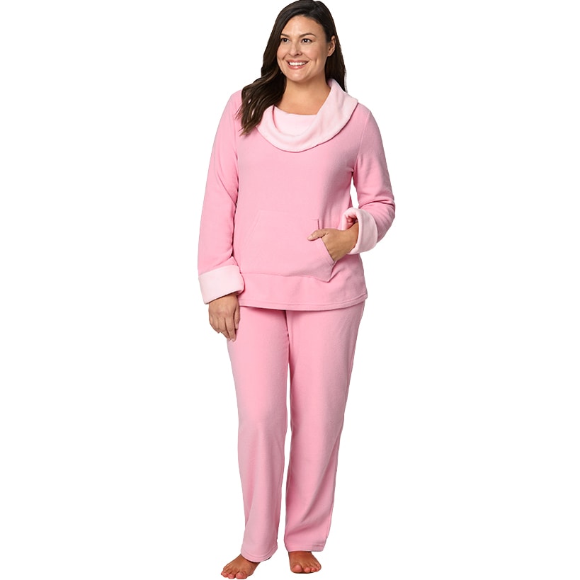 Fleece Pajama Lounge Set 2 Pieces Blue, Pink, or Lilac
