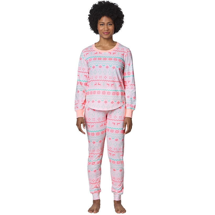 Women's Fair Isle Knit Pajama Set