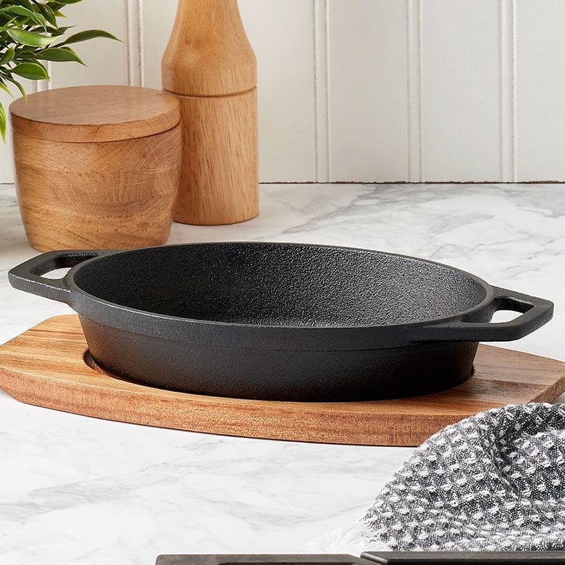 2-Pc. Oval Sizzle Plate