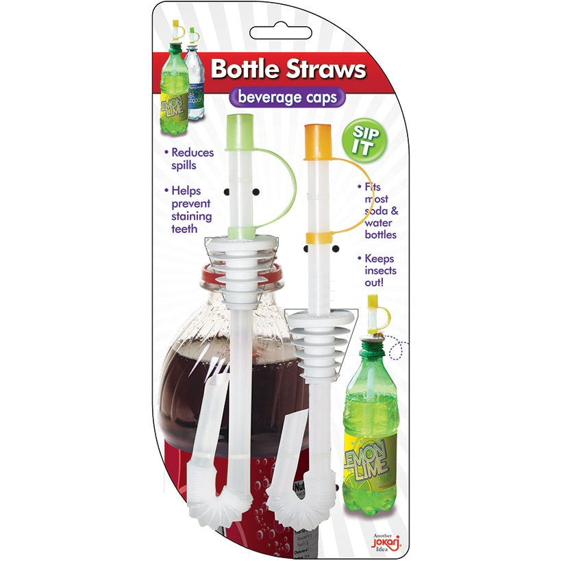 Jokari Sip and Seal Soda Straws for Bottled Beverages 2 Pack