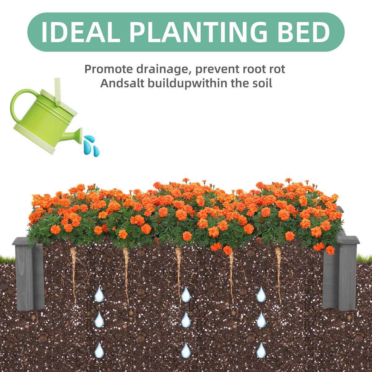 Over Ground Raised Garden Bed 96x28x10'', Large Long Planter Box for Outdoor, Tool-Free Assembly - image 6