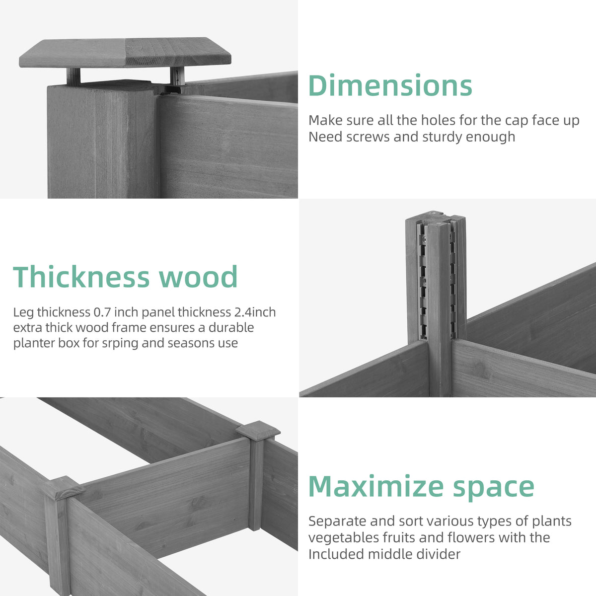 Over Ground Raised Garden Bed 96x28x10'', Large Long Planter Box for Outdoor, Tool-Free Assembly - image 5