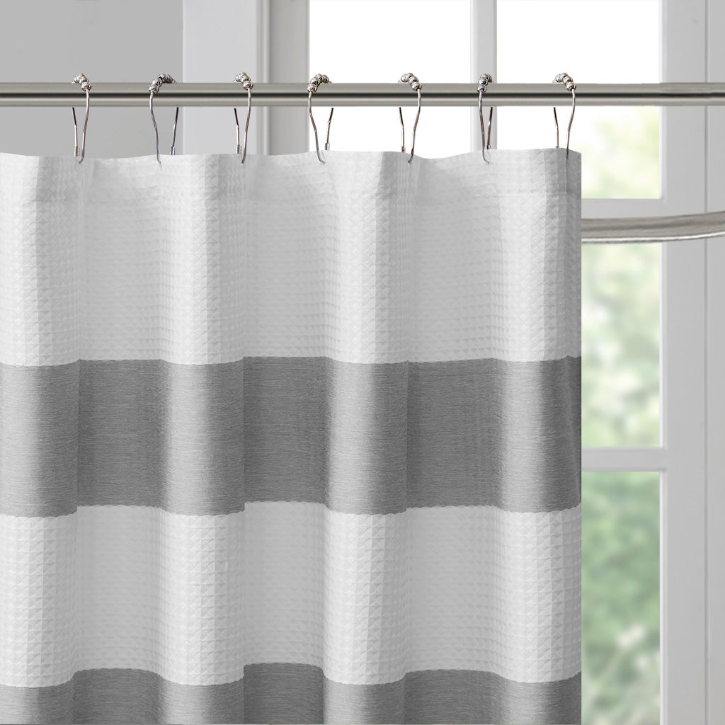 Shower Curtain with 3M Treatment Grey 72x72" - image 5