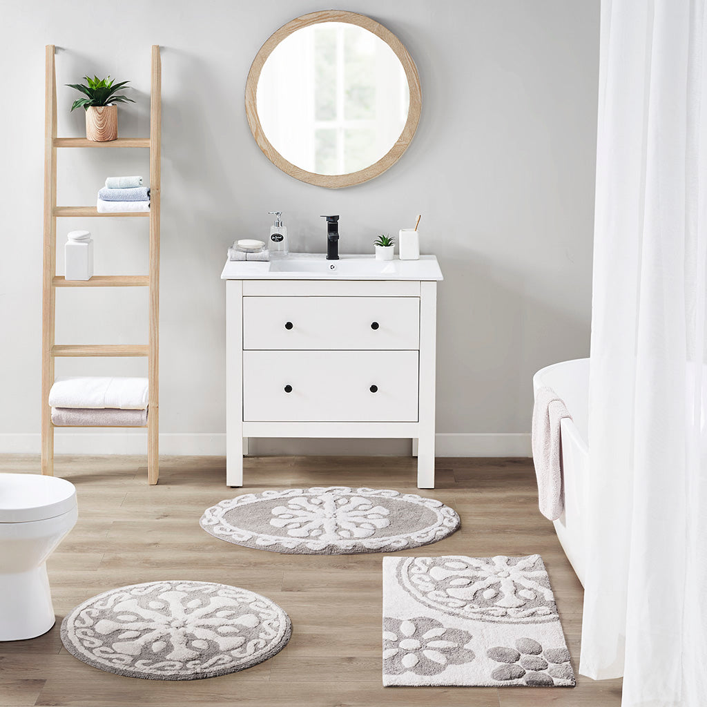 Medallion Cotton Tufted Bath Rug - image 3