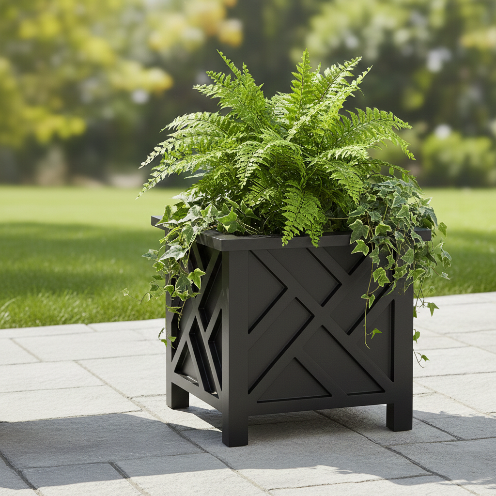 Lattice Design Chippendale Style Planter Box