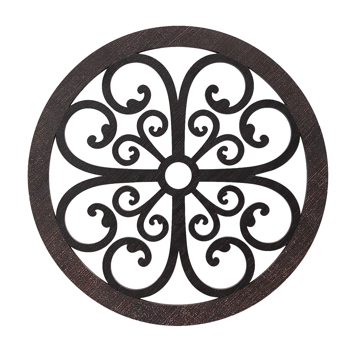 Scrolled Wall Medallion Elegant Metal Wall Art Decor
