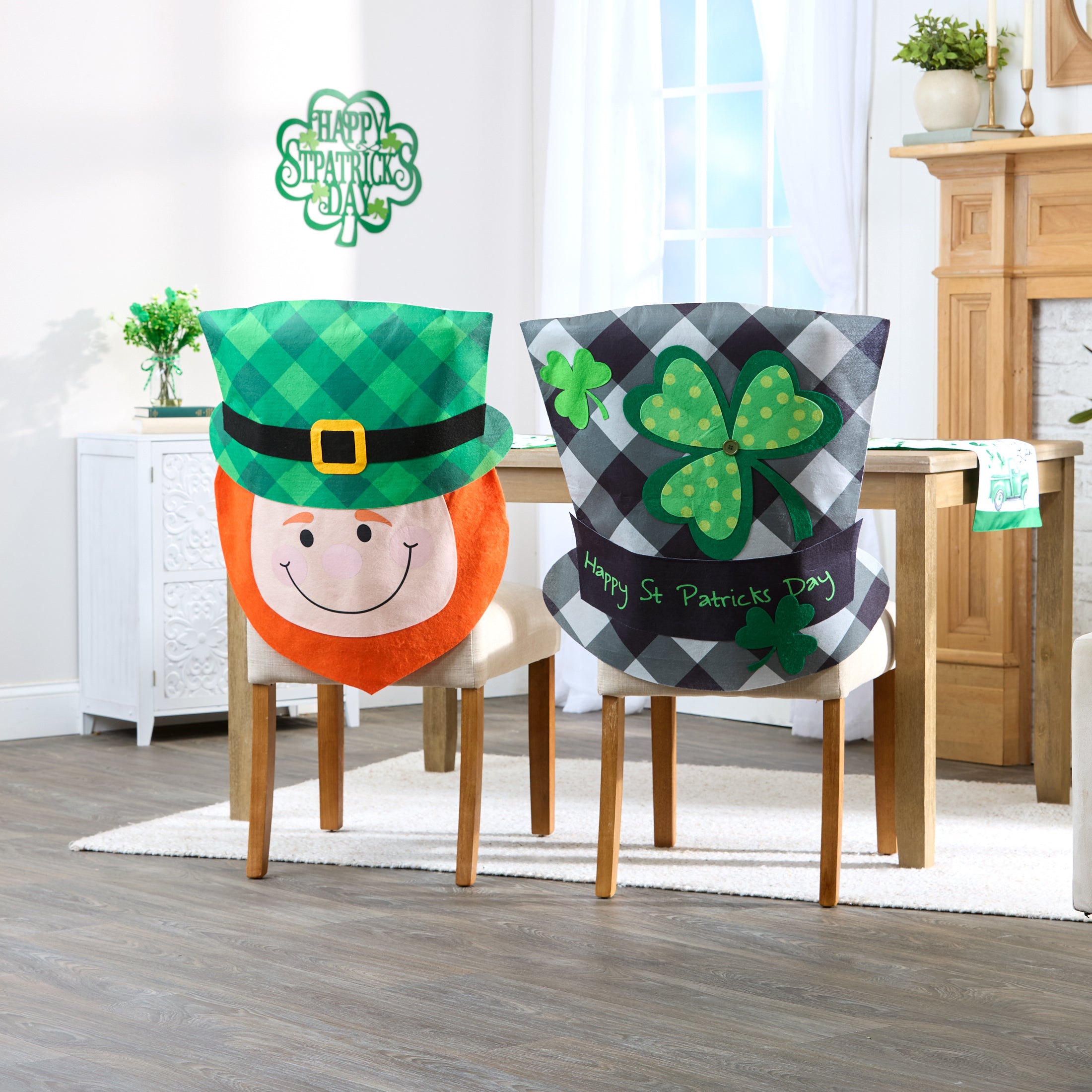 St Patrick's Day Decorative Dining Chair Covers, Set of 2