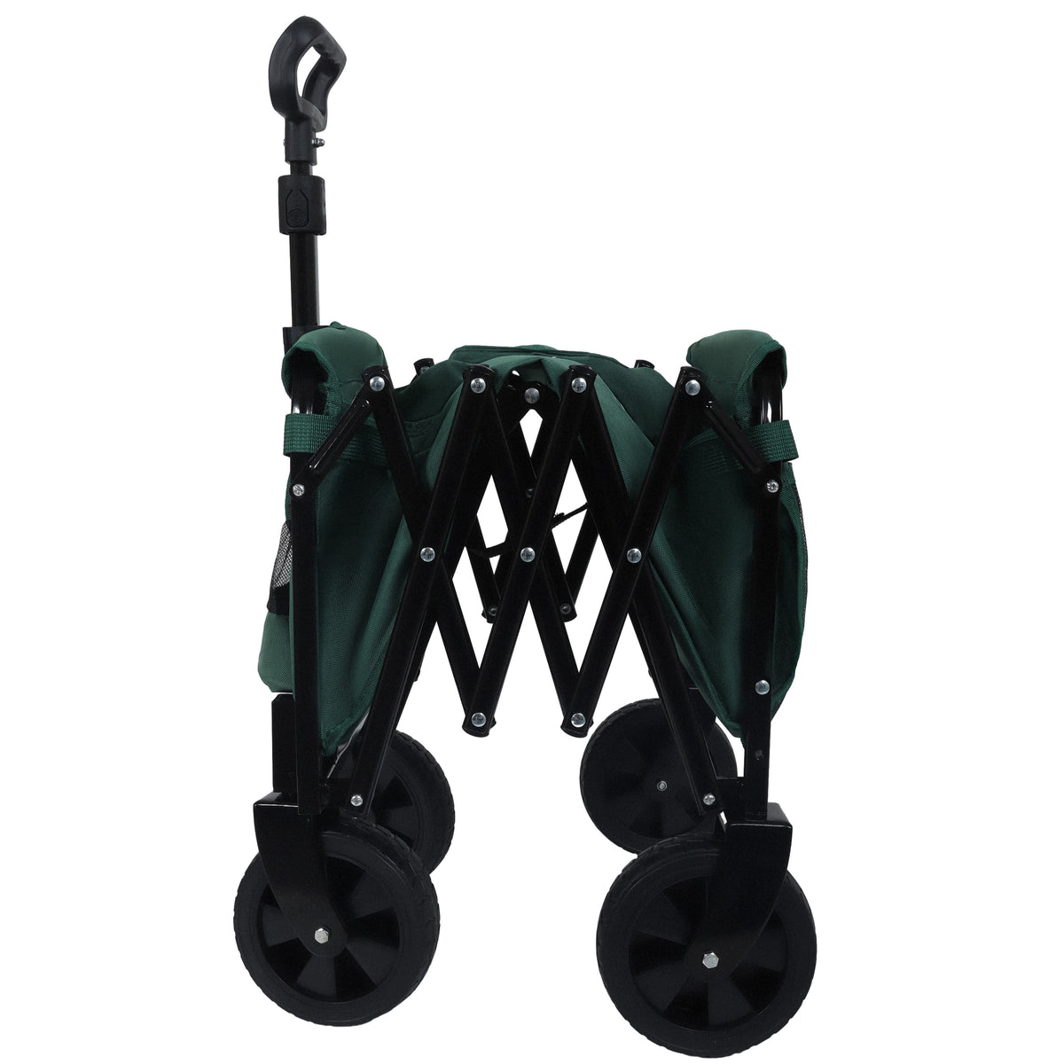 Expandable Dual-Layer Utility Wagon with 100% Extra Space - Grocery Cart for Camping, Shopping, Sports, Gardening, Fishing, Supports 225lbs, Green - image 12