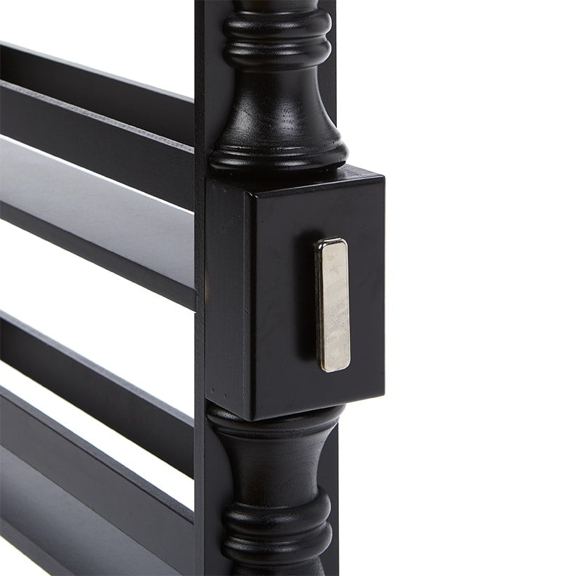 Slim Wooden Spice Rack Cabinet with Wheels - Walnut, White, Black#select-color_black