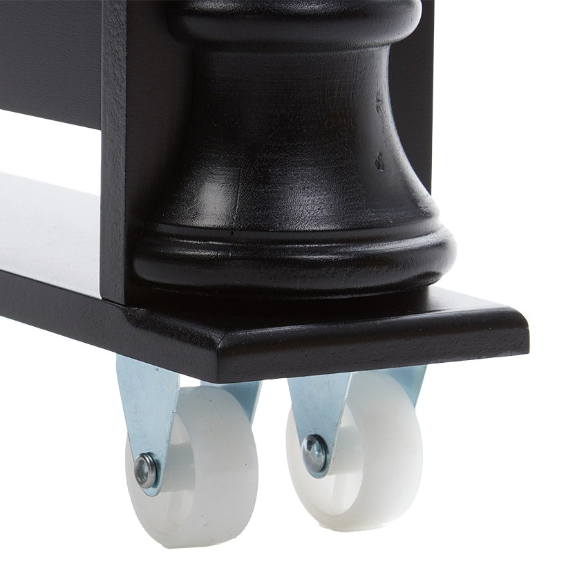 Slim Wooden Spice Rack Cabinet with Wheels - Walnut, White, Black#select-color_black