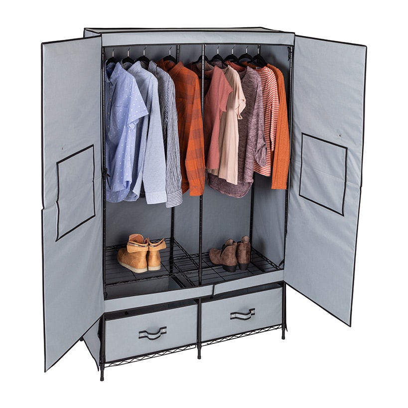 Portable Closet with 2 Drawers
