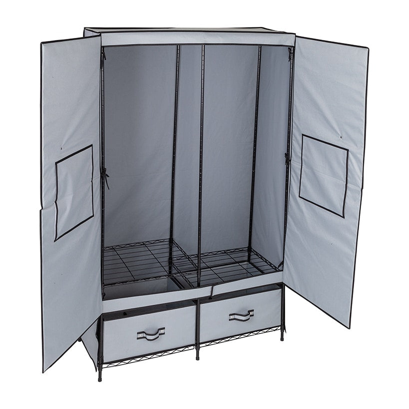 Portable Closet with 2 Drawers