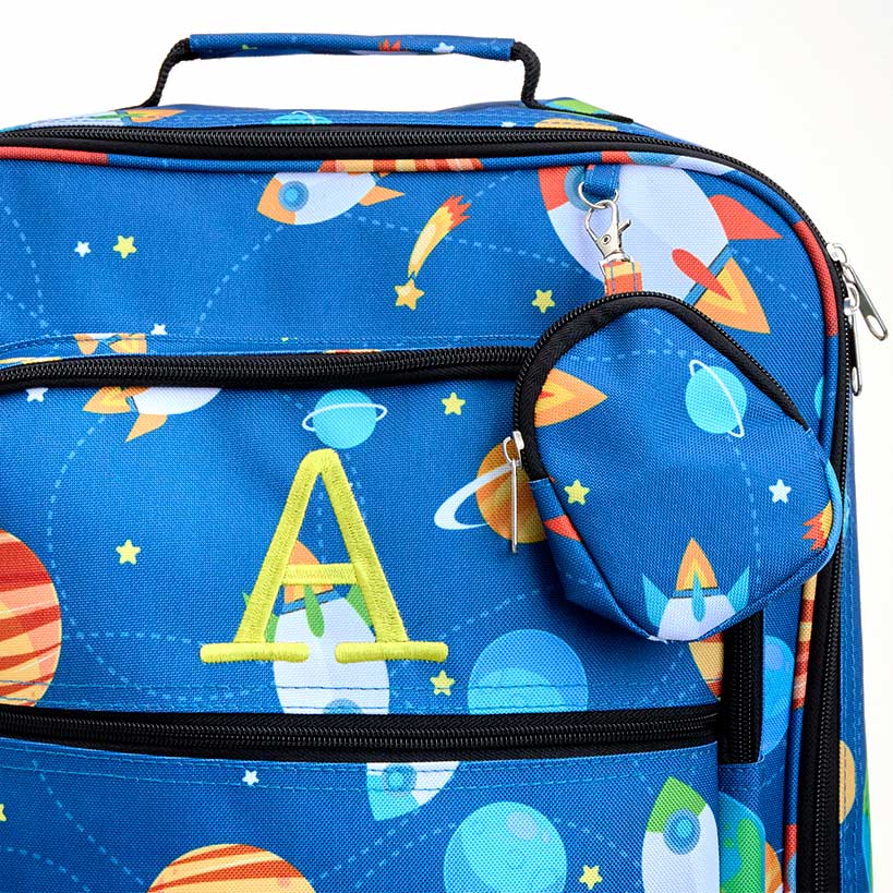 Kids' Monogrammed Space-Themed Luggage 3 Pc. Set