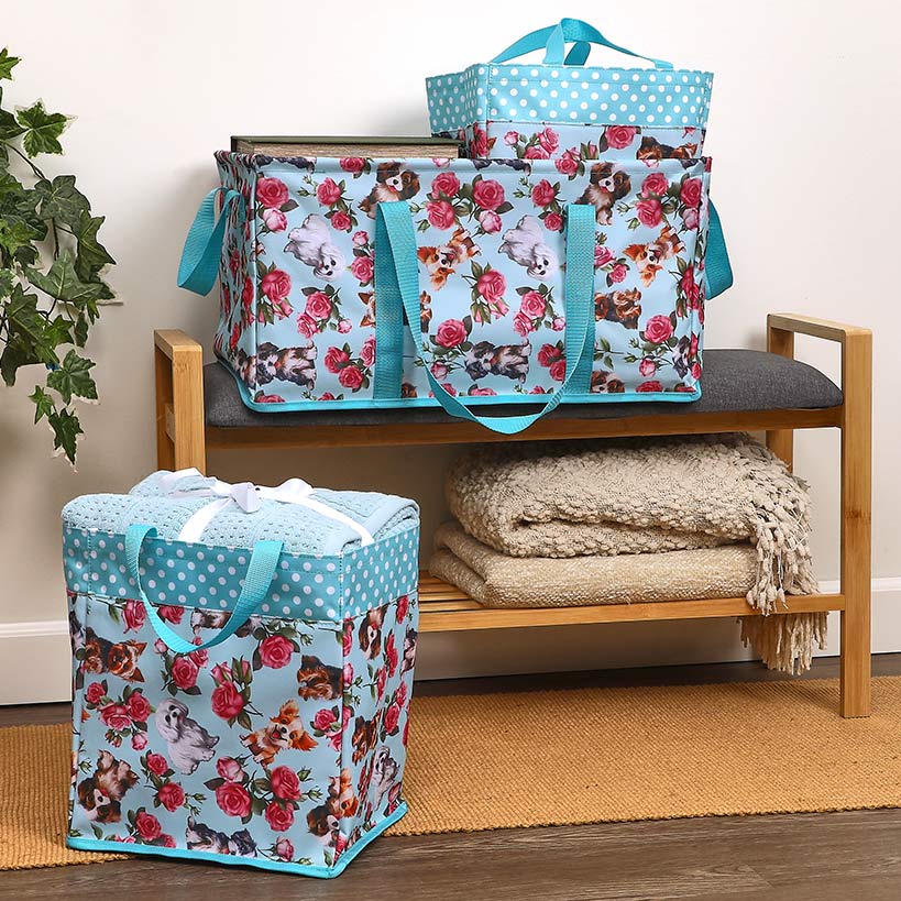 Heavy-Duty All Purpose Patterned Tote Bags - Set of 3