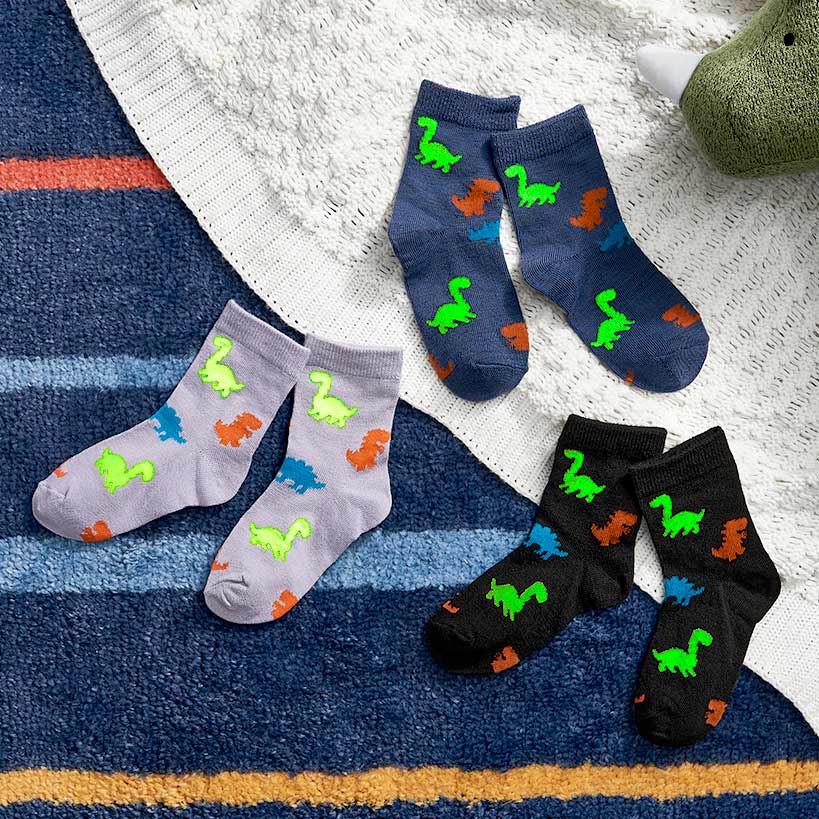 Kid's Glow in the Dark Socks 3 Pack