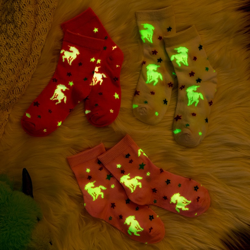 Kid's Glow in the Dark Socks 3 Pack