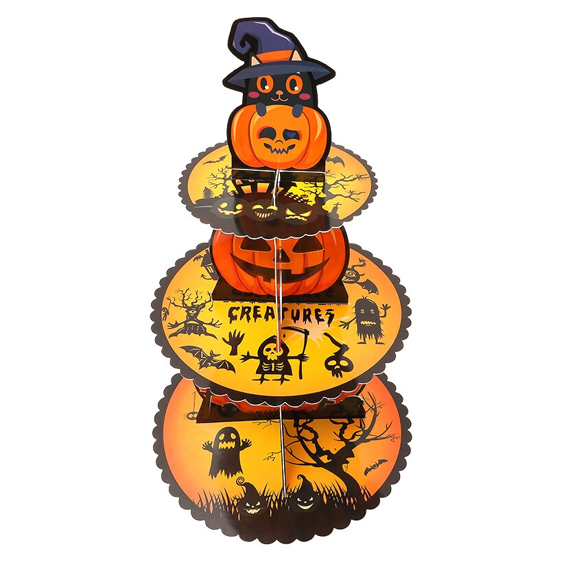 Halloween Spooktacular Dessert or Cupcake Display Stand 3-Tier