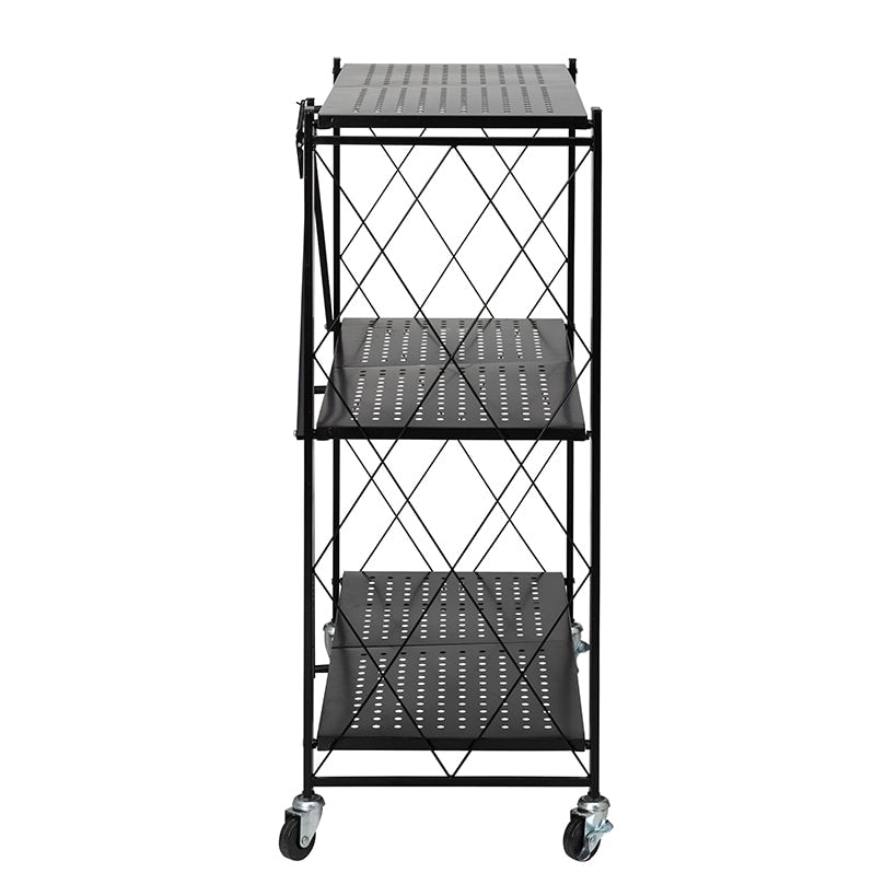 Collapsible Metal Rolling Shelf 3-Tier