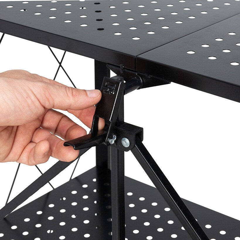 Collapsible Metal Rolling Shelf 3-Tier