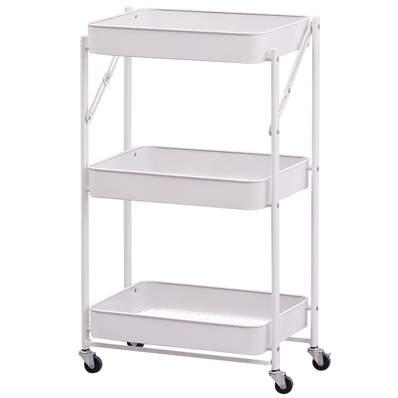 3-Tier Foldable Cart with Wheels
