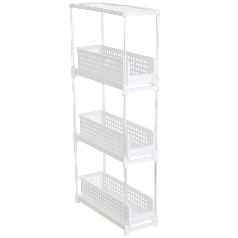 Slide Out Slim Storage Tower for Kitchen - 4 or 5 Tiers