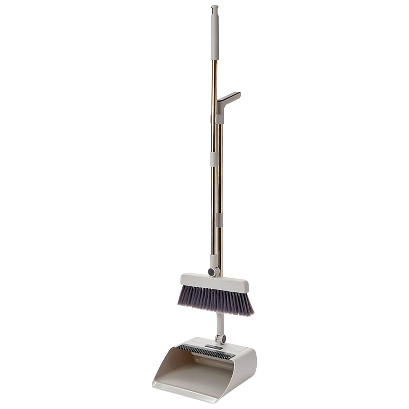 Floor Broom Brush Heads With Dustpan Cleaning Set Indoor Outdoor Use