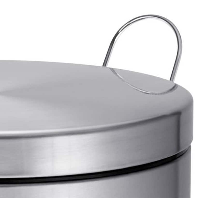 Round Stainless Steel Step Trash Can With Step Pedal 30-L