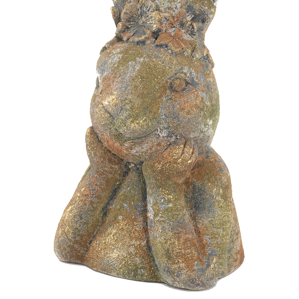 6.7x5.9x15.2" Antique Rabbit Figurine - image 5
