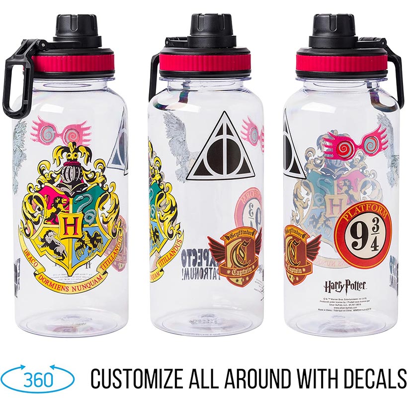 32-Oz. Twist Spout Water Bottle with Sticker Set