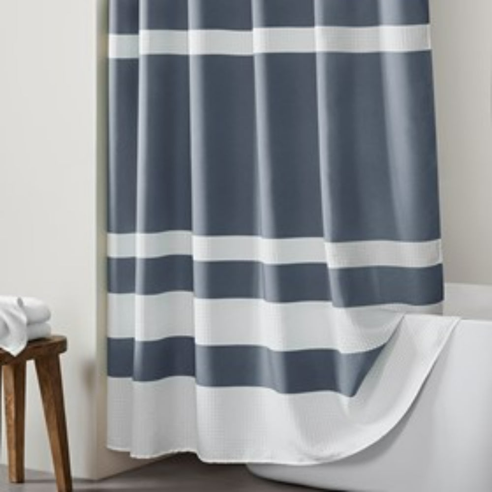 1 PCS 36x72'' Shower Curtain with 3M Treatment Dark Blue - image 4