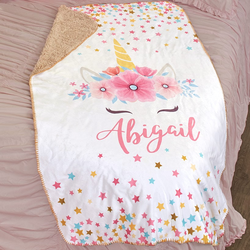 Personalized Kids' Sherpa Throws
