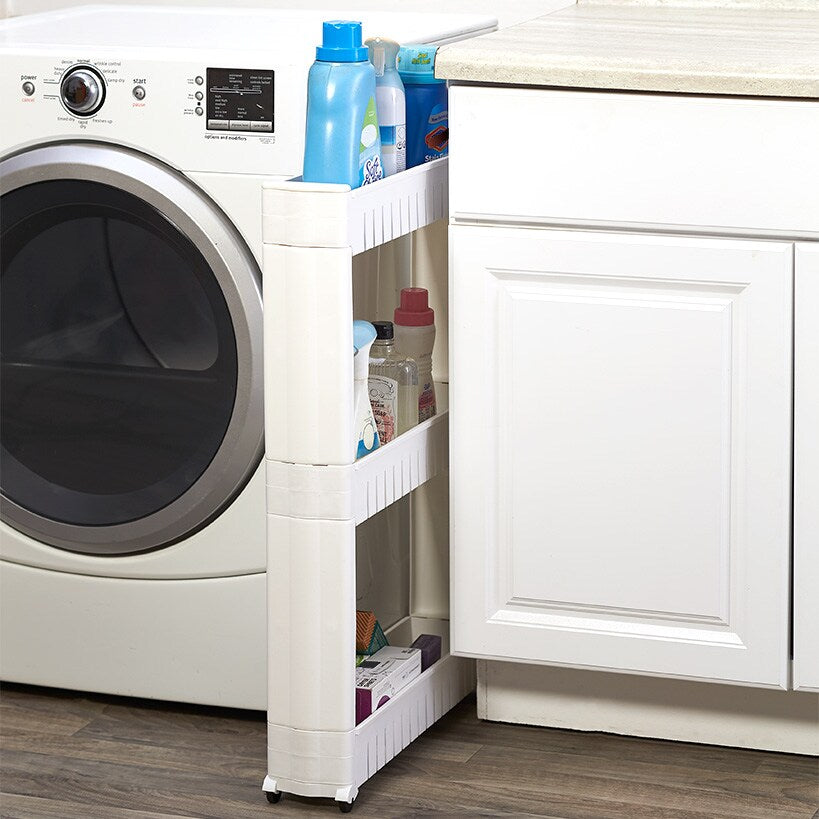 Slim Storage Cart with Wheels - 3-Tier